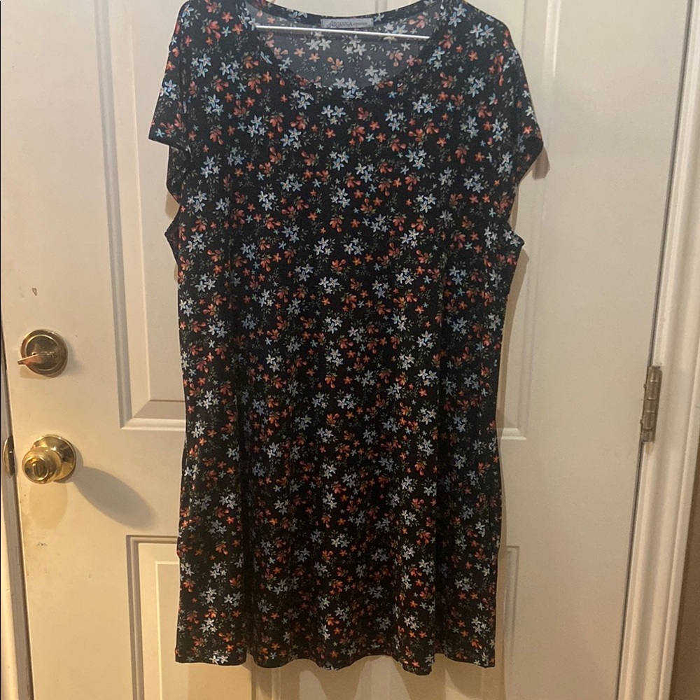 Floral Black Dress